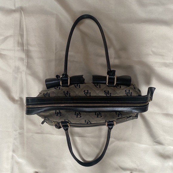 Dooney & Bourke Black And Grey Double Pocket Tote Bag - Picture 4 of 13